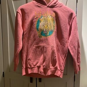 Pink Hoodie with Leopard Graphic